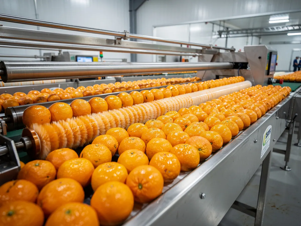 Glossy, freshly waxed oranges